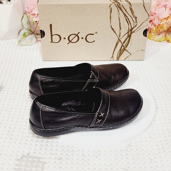 Womens B.O.C. Born Concept Howell Comfort Slip On Flats Black Leather Sz 9.5 - Picture 4 of 11
